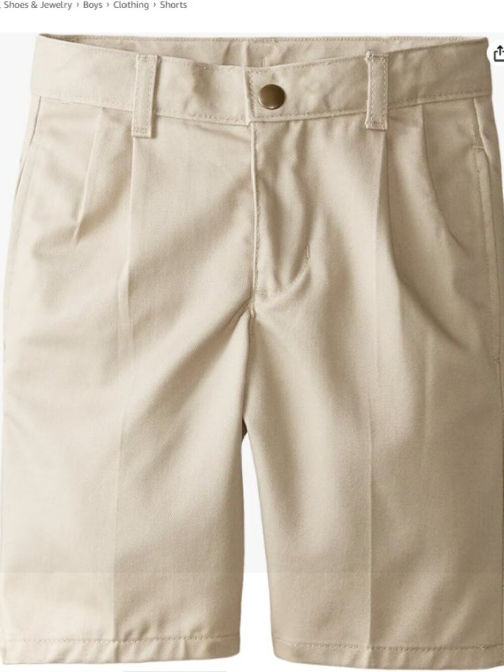 NEW WITH TAGS Izod Little Boys' Pleated Short, Khaki, 5 Slim